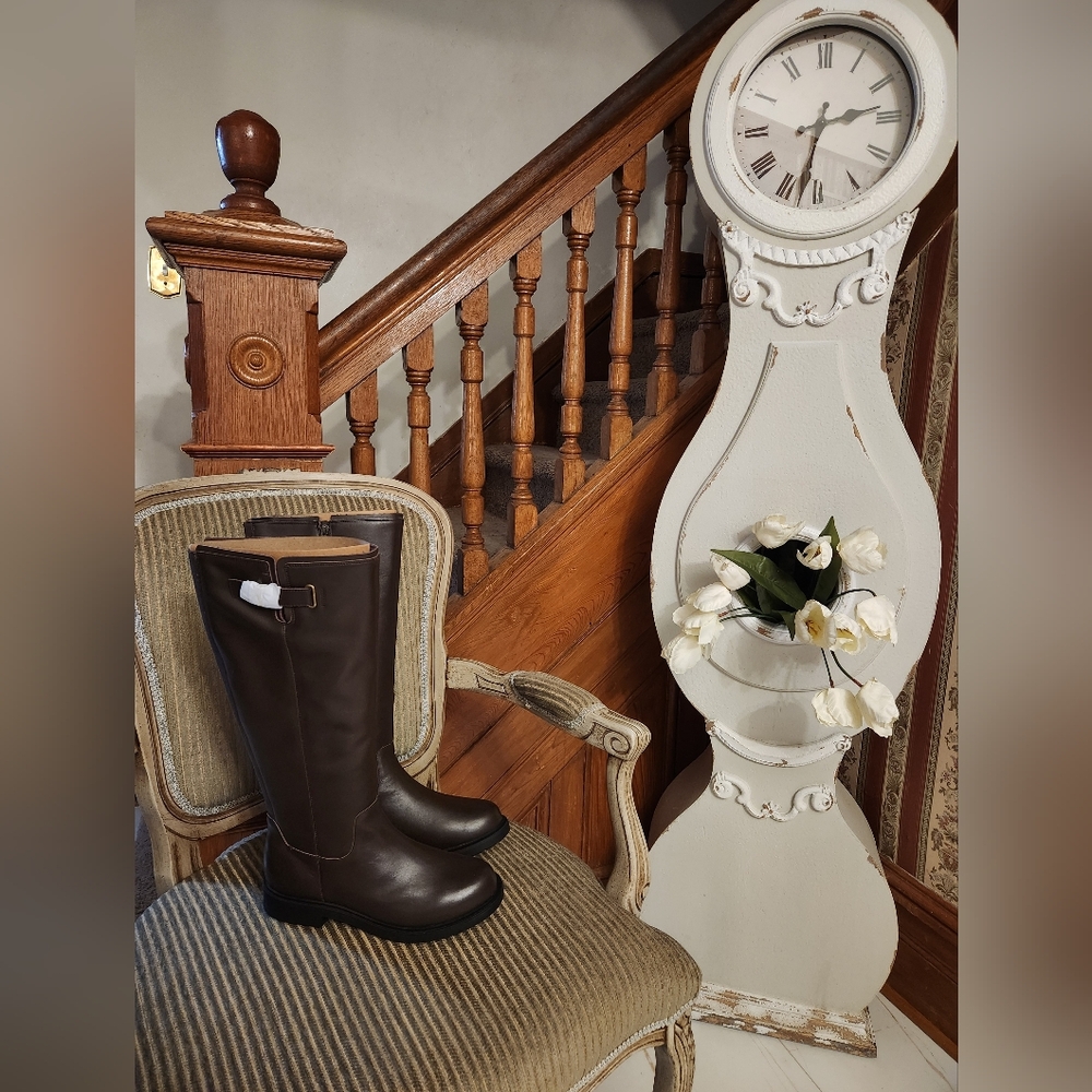 Brand-new Lands' End Dark Brown Wide Knee High Riding Boots - Picture 2 of 7